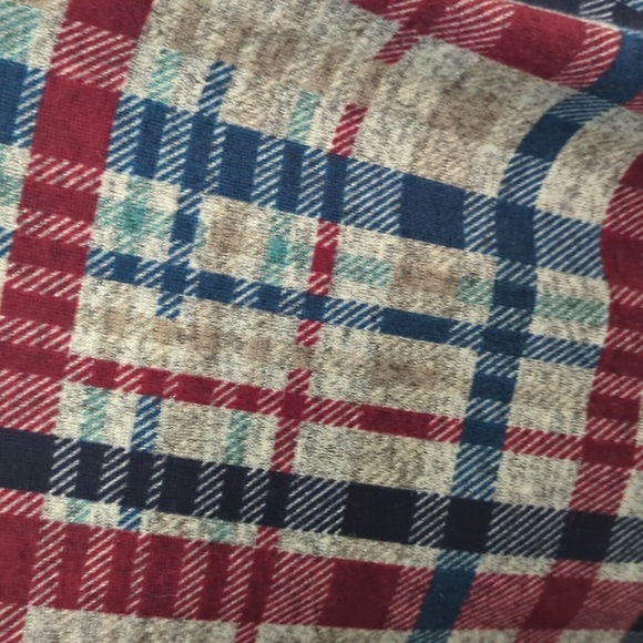 Luna Sz 2X Soft Plaid Long Sleeve Top with Quarter Zip Neckline - Picture 3 of 6